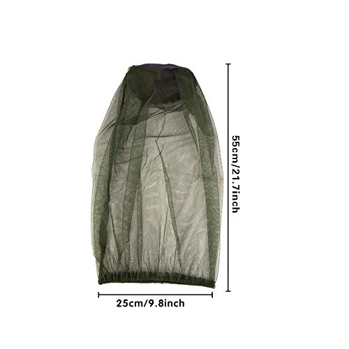 Cuayaes 3Pcs Premium Head Net Face Mesh, Mosquito Hat Mask Head Cover for Camping Hiking Fishing Climbing, Protecting from Bee Mosquito Gnats