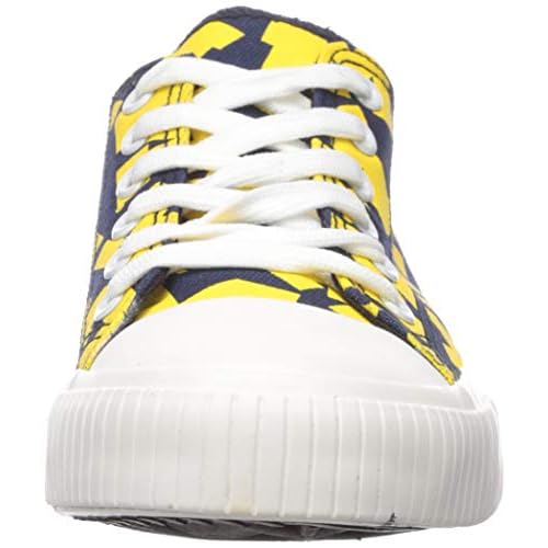 FOCO Michigan Wolverines NCAA Womens Low Top Repeat Print Canvas Shoes - 7