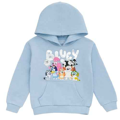Bluey Girls Fleece Hoodie Toddler to Big Kid Sizes (2T - 14-16)