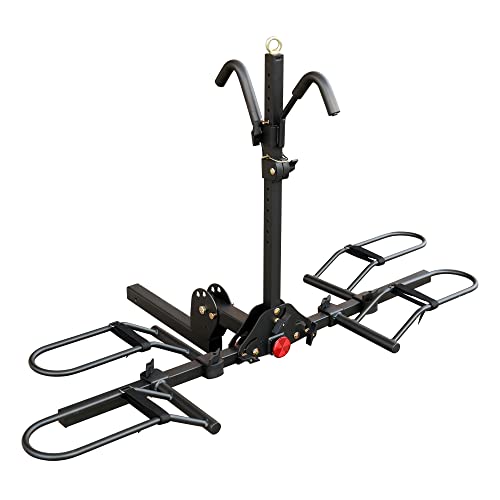 Young 2 Bike Rack Tilting Hitch Mounted w/Convenient Pedal for Cars, SUVs and Trucks, Fits 1.25” and 2” Hitches, Carries 2 Bikes