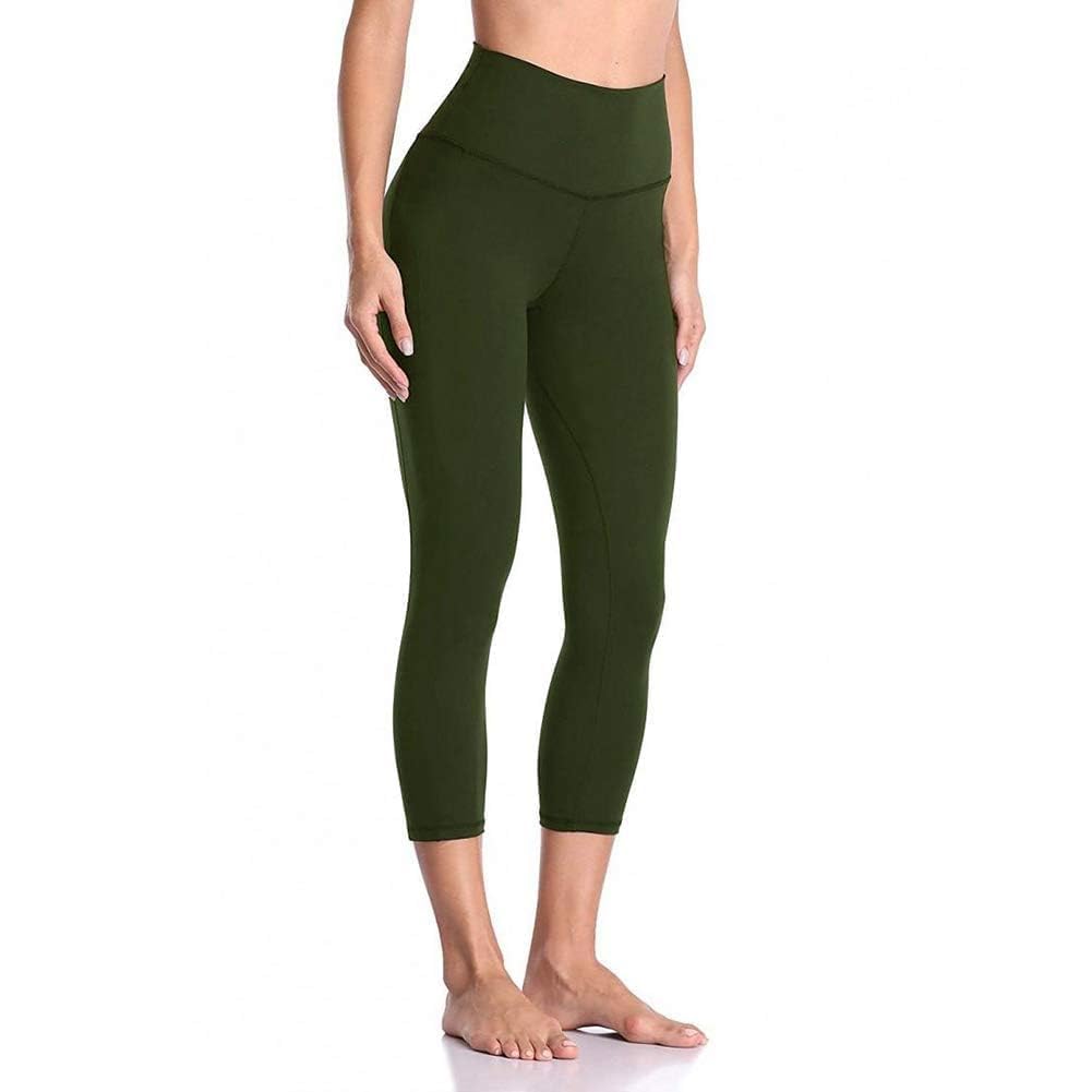 GAYHAY High Waisted Capri Leggings for Women - Soft Slim Yoga Pants for Running Cycling Workout