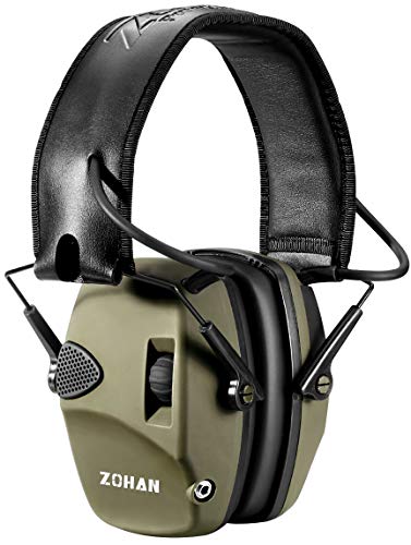 ZOHAN EM054 Electronic Shooting Ear Protection with Sound Amplification, Slim Active Noise Reduction Earmuffs for Gun Range