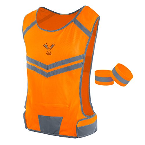 247 Viz Reflective Running Vest – Reflective Vest Running at Night for Walkers, Women & Men. High Visibility Reflective Gear, Cycling & Running Vest, High Vis Neon Safety Runners Reflective Vest