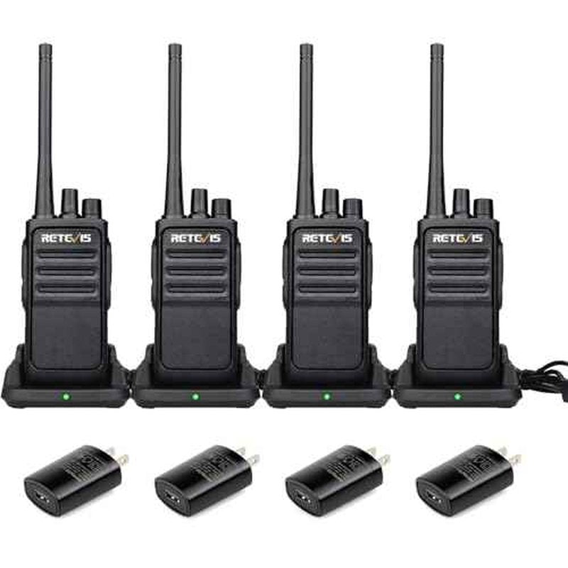 Retevis RT17 Walkie Talkies Long Range for Adults,Rechargeable 2 Way Radios with USB Charger Base, Lightweight Two Way Radio with 1200mAh Battery, Handsfree for Family Skiing Hunting Gifts(4 Pack)