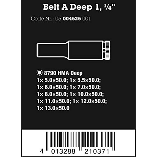 Belt A Deep 1 (8790 HMA Sockets on Belt 9 pc set)