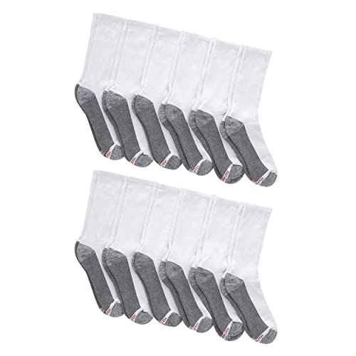 Hanes mens Max Cushioned Crew Socks, Moisture-wicking With Odor Control, Multi-packCrew Sock