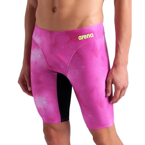 ARENA Men's Performance Tie-dye Swim Jammer Knee-Length Swimsuit Training Bathing Suit