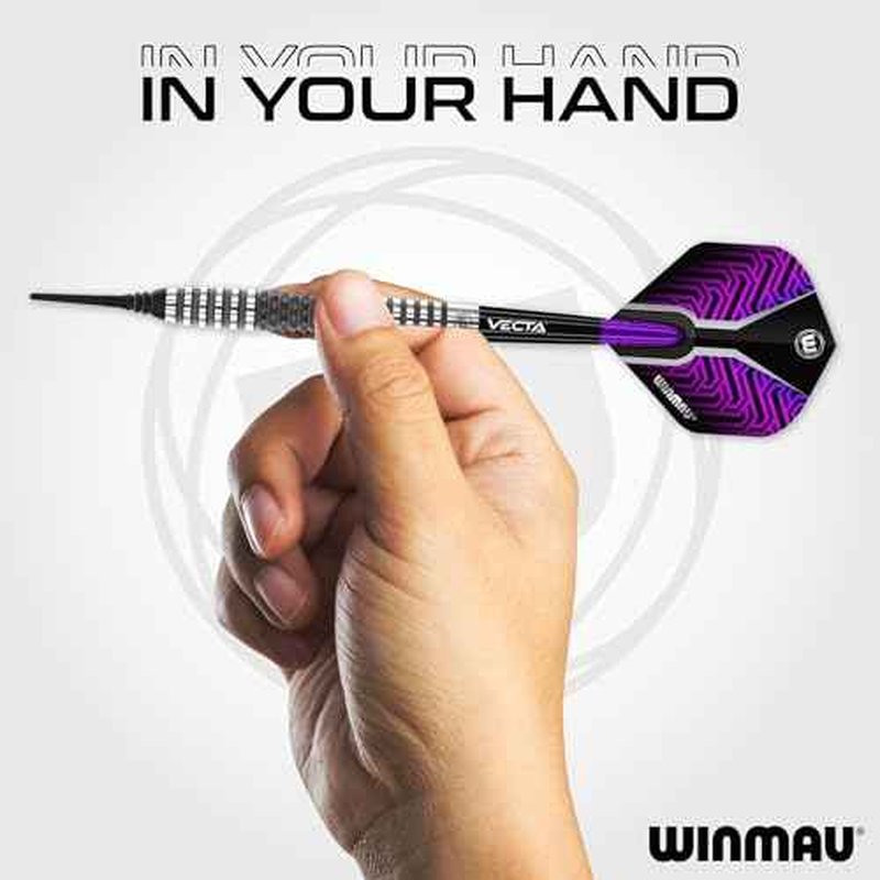 Winmau Darts Kairos Series 90% Professional Tungsten Soft Tip Darts Set with Dart Flights and Dart Shafts (Stems) - Available in 18g and Two Styles