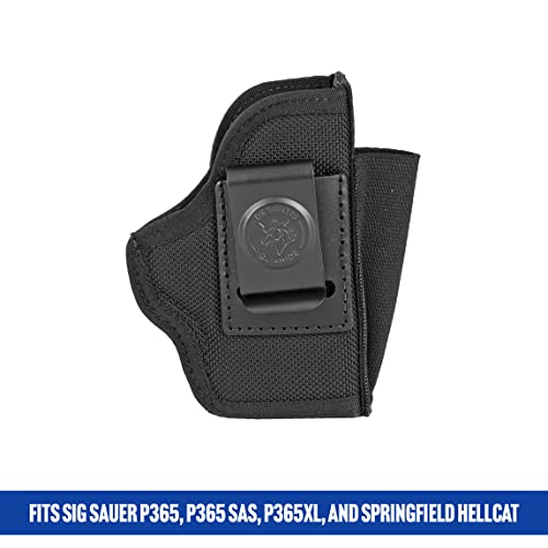 Desantis Pro Stealth IWB Holster - Holster IWB, Conceal Carry Holster, Compatible with SIG SAUER P365, P365 SAS, P365 with Safety, P365 XL, Springfield Hellcat 3" - Ambidextrous, Black
