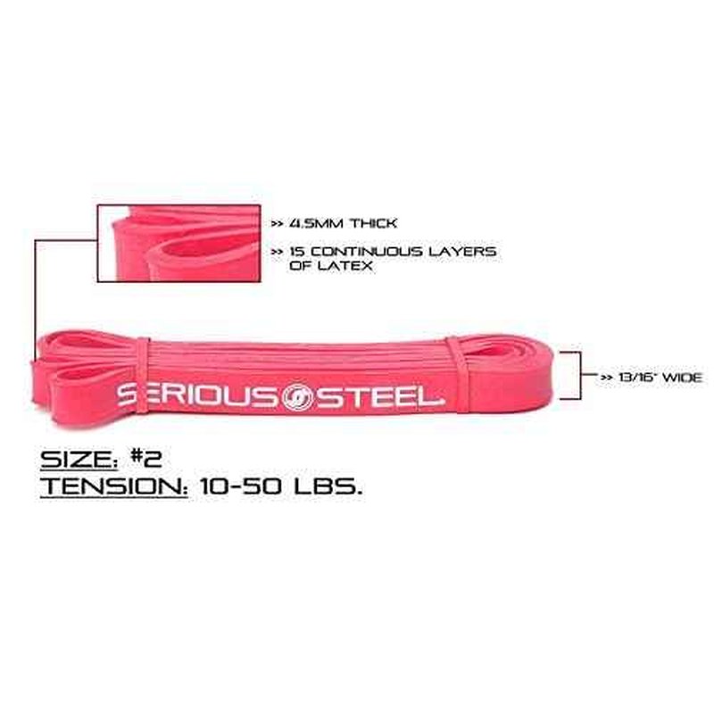 Serious Steel 41" Assisted Pull-up Band, Heavy Duty Resistance Band Sets, Stretching, Powerlifting, Resistance Training and Pull Up Assistance Bands