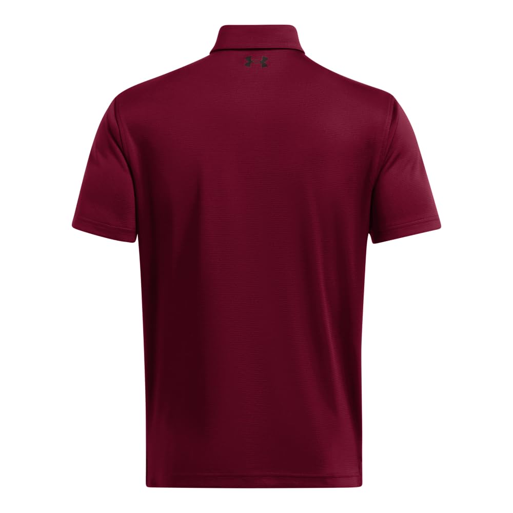 Under Armour Men's Tech Golf Polo, (625) Cardinal / / Black, X-Large