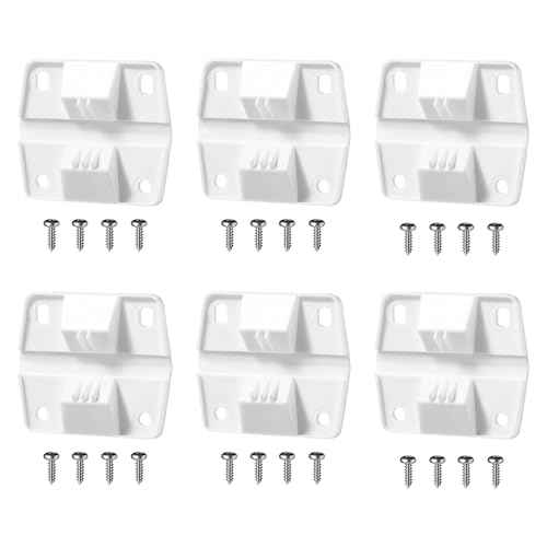Cooler Plastic Hinges Replacement (6 Pack) Fit for Coleman Coolers Parts, Cooler Hinges Kit for Rubbermaid Parts Ice Chest (with Screws)