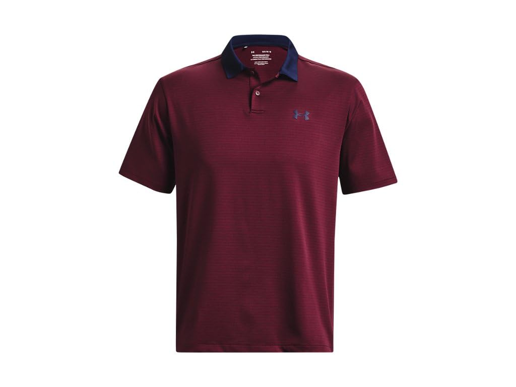 Under Armour Matchplay Printed Golf Polo Maroon/Midnight Navy LG
