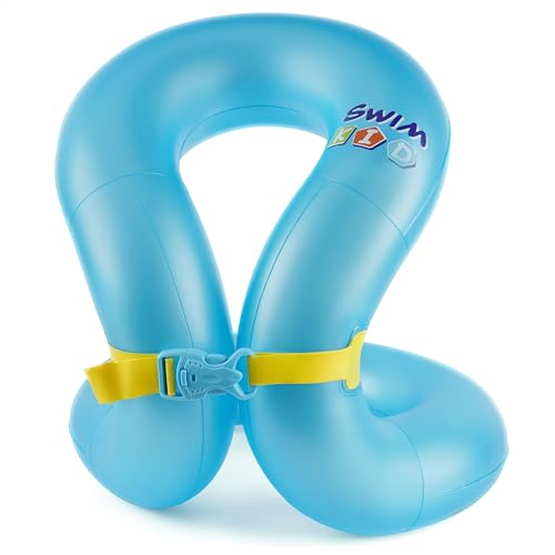 Kids Swim Vest, Pool Floaties for Kids 3-6yrs, Learn to Swim Arm Float Fits Children 33-50 Lbs, Swim Trainer with Dual Air Chambers & Adjustable Safety Buckle, Swimming Ring for Pool & Beach