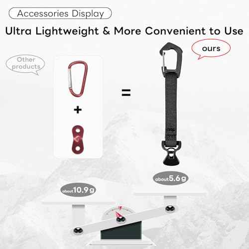 4 Pack Guy Lines-Ultralight Tent Cords with Locking Carabiner Clip, 2mm 100% Nylon Guylines Ropes for Outdoor Camping Tent Tarp,Climbing,Hiking Backpacking (Orange, 4M)