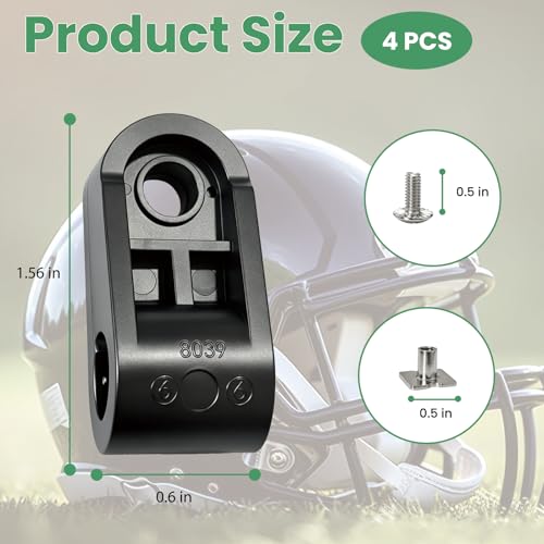 Football Helmet Facemask Repair Kit for Schutt, Riddell & More - 4 pcs