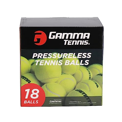 GAMMA Box-O-Balls 18 - Box of 18 Pressureless Tennis Balls -