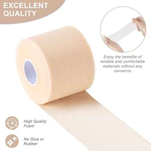 4 Pcs Pre Wrap Athletic Tape, Foam Underwrap Bandage Sports Tape, Wrists Elbow Knees Ankles Tape for Gymnastics Boxing Climbing