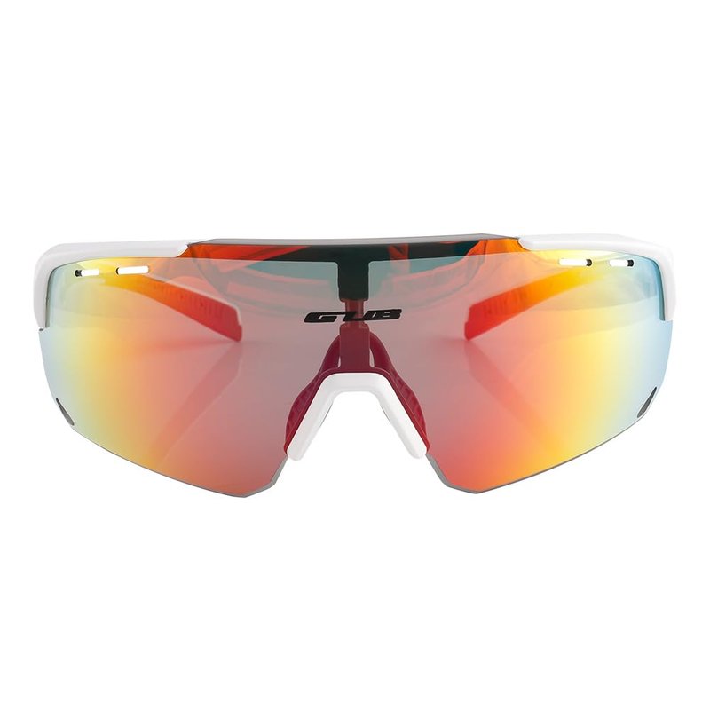 GUB 6500 Bicycle Glasses Lens Goggles UV400 Riding Glasses Bicycle Polarized Glasses Men and Women's Outdoor Sports Sunglasses (Black-White)