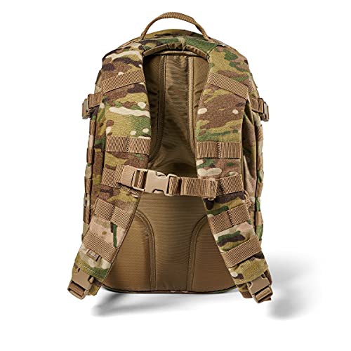 5.11 Tactical Backpack – Rush 12 2.0 – Military Molle Pack, CCW with Multiple Compartments, 24 Liter, Small, Style 56562, Multicam