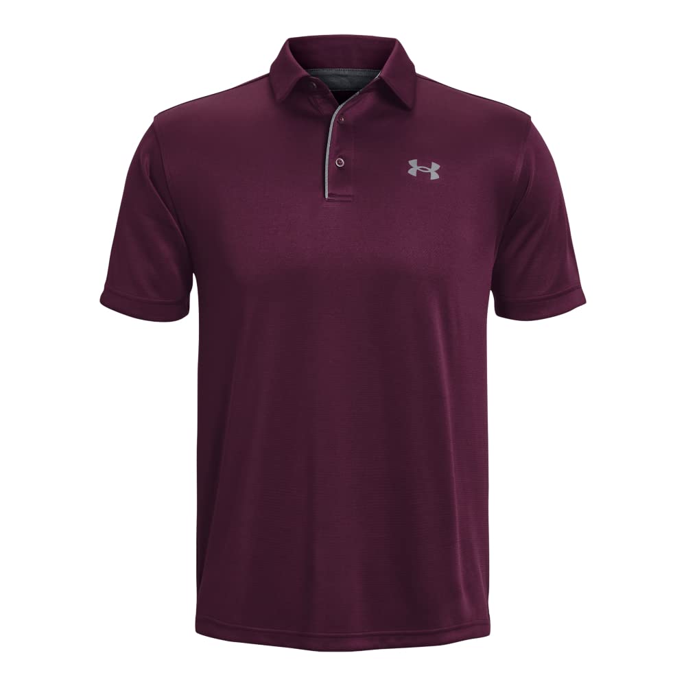 Under Armour Men's Tech Golf PoloDISC, (572) Purple Stone / / Pitch Gray, 4X-Large