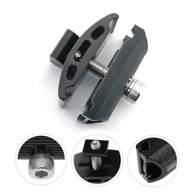 Bicycle Seatpost Head Aluminum Alloy Bicycle Seatpost Clamp Head Seatpost Clamp Parts Post Head Saddle Pipe Head for Mountain Bike Cycling (Black)