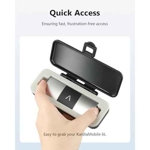 Kardia Mobile Case Only for KardiaMobile 6L EKG Heart Monitor, KardiaMobile 6L Case with Silicone Pad for Travel and Portable, Protect Kardia (CASE ONLY) Black