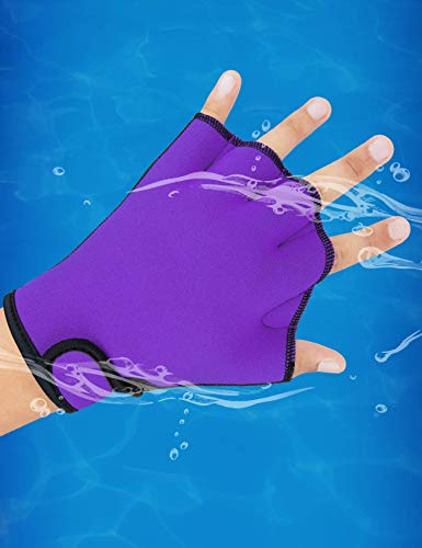 FitsT4 Sports Aqua Gloves Webbed Paddle Swim Gloves Fitness Water Aerobics and Swimming Resistance Training Gloves for Men Women Children