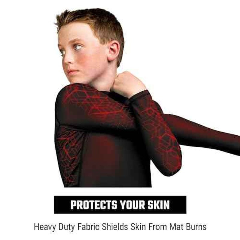 Hayabusa Geo Kids BJJ Rash Guard Boys and Girls Long Sleeve