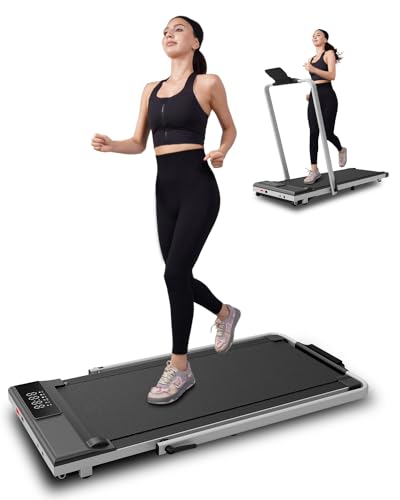 3 in 1 Walking Pad Treadmills - Folding Treadmill 300lbs Capacity Under Desk Treadmill 3.0HP Foldable Treadmill for Home Office with Remote Control & Smart APP Space Saving