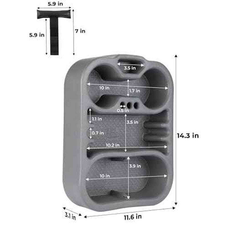 KEMIMOTO Boat Cup Holder -Marine Cup Holders, Boat Caddy Organizer,Snack Table Tray for Sofa or Car Seat