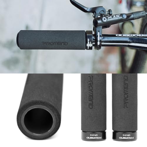 Bike Handlebar Grips, Foam Single Lock on Bicycle Handle Bar Soft Comfortable Non-Slip Bike Handle Grips for BMX, Mountain, MTB, Beach Cruiser, Scooter, Folding Bike
