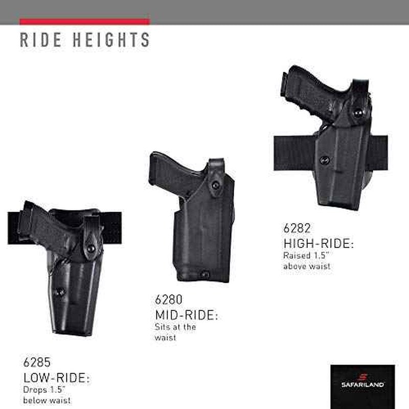Safariland 6280 Duty Holster, Fits Glock 19/23 with Surefire X300, Level II Retention¢â, STX Tactical Black Right Hand