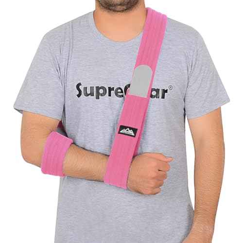 supregear Arm Sling, Adjustable Arm Support Strap, Lightweight Shoulder Immobilizer for Injured Elbow, Broken Collarbone, Torn Rotator Cuff, Dislocation or AC Separation, Left Right, Men Women