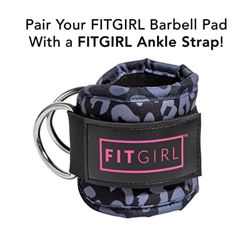 FITGIRL Hip Thrust and Leg Day Barbell Pad - Thick Cushion Stays in Place for Squats, Lunges and Glute Bridges - Works With Olympic Bars and Smith Machines (Animal)