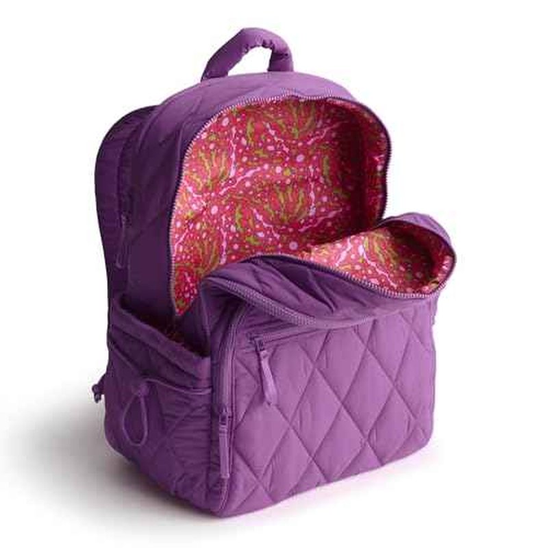 Vera Bradley Women's Large Bancroft Backpack-Featherweight, Iris Orchid, One Size