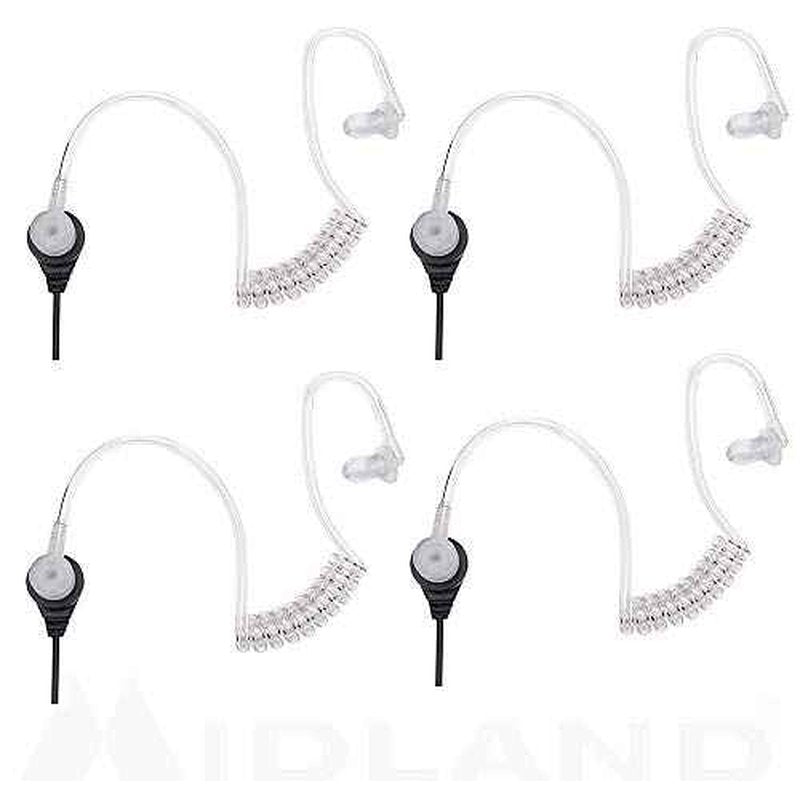 Midland AVPH3 Transparent Security Headsets with PTT/VOX (4-Pack)