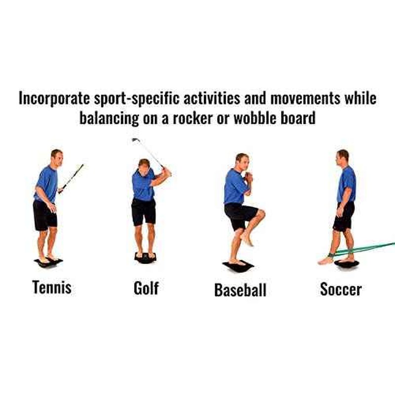 THERABAND Wobble Board Stability and Balance Trainer, Round Wobble Board, Core Strength Balance Disc for Adults, Physical Therapy, Agility Training, Compact Non-Slip Design