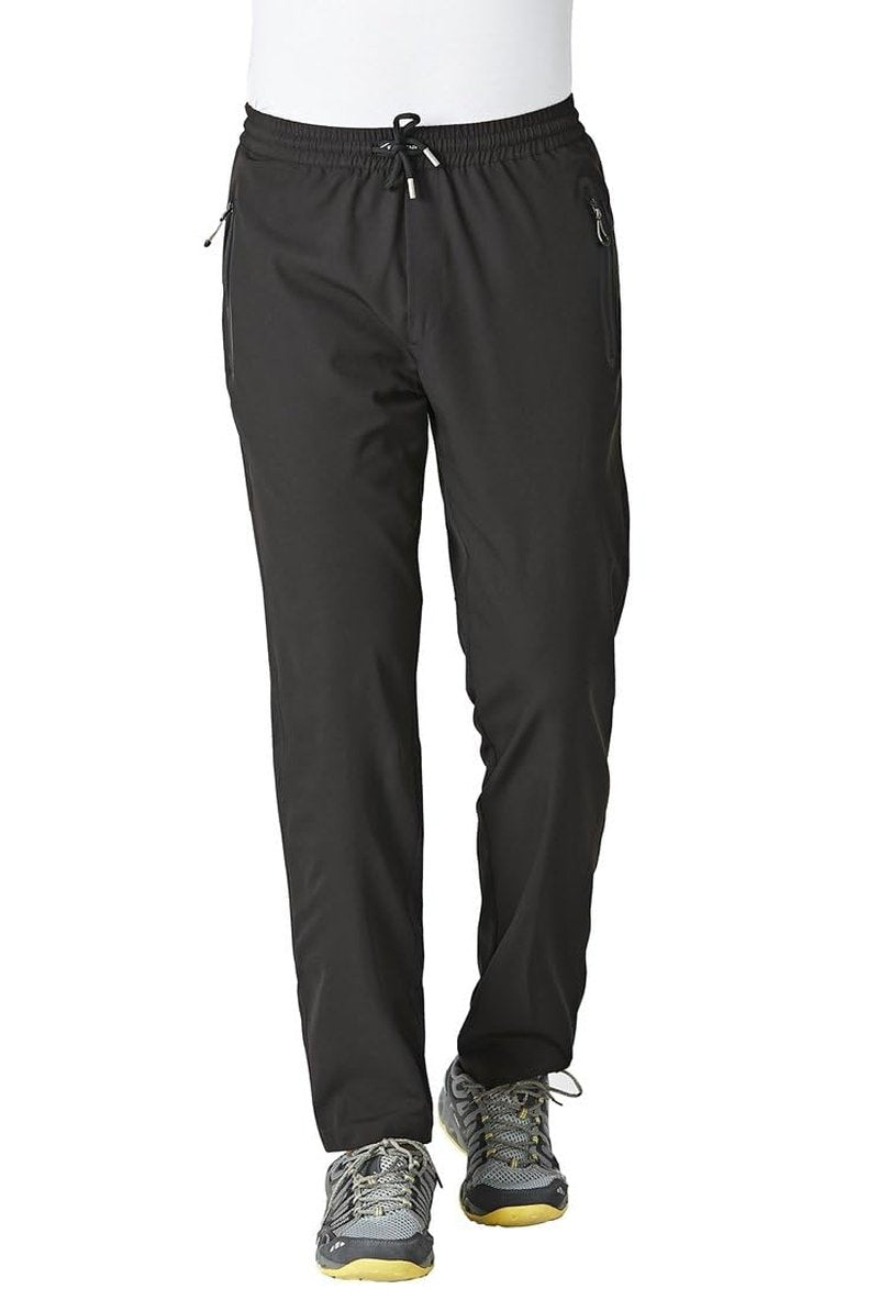 Rdruko Men's Sweat Pants Lightweight Athletic Workout Jogging Casual Pants with Pockets,Black,4XL