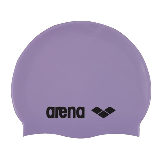 Arena Classic Unisex Soft Silicone Swim Cap for Women and Men, Intensive Training and Racing Comfortable Non-Slip Long Hair Swimming Hat, Parma/Black