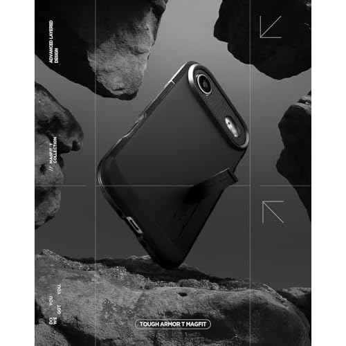 Spigen for iPhone Air Case, Tough Armor T MagFit [Camera Control Button] [Compatible with Magsafe] - Black