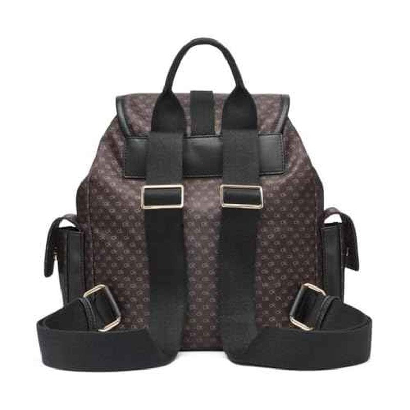 Calvin Klein Elora Organizational Backpack, Brown/Khaki/Black, One Size