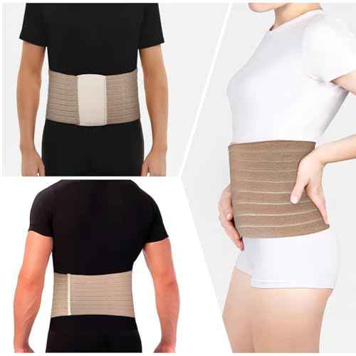 Umbilical Hernia Belt with Compression Pad - Abdominal Support for Men and Women, Ideal for Various Hernias and Post-Surgery Recovery