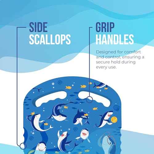 Junior Kickboard Buoy for Youth Children & Toddlers Swimming Aid & Exercise Training Board for Kids to Learn to Swim with Kick Boards in Pool BPA Free Shark