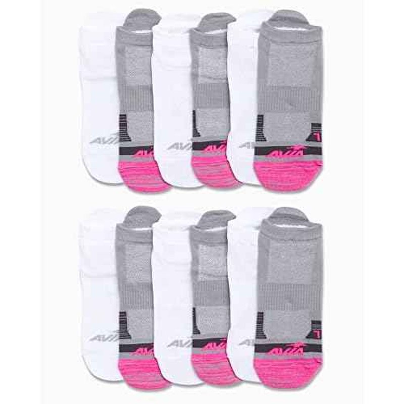 Avia Womens No Show Socks - 12 Pack Soft Stretch Moisture Wicking Athletic Low Cut Socks for Women (Size 4-9, Extended: 9-12)