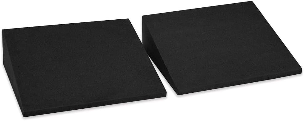 Foam Yoga Wedge Blocks - Set of 2, 16.5° Incline, Black | Ideal for Yoga, Stretching & Physical Therapy