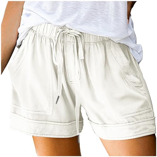 Aboser Shorts for Women Trendy Womens Shorts Casual Drawstring SweatShorts Classic Solid Color Pant Stretch Wide Leg Bottoms 2024 Y2K Lounge Shorts Deals Today On Clearance Prime of Day