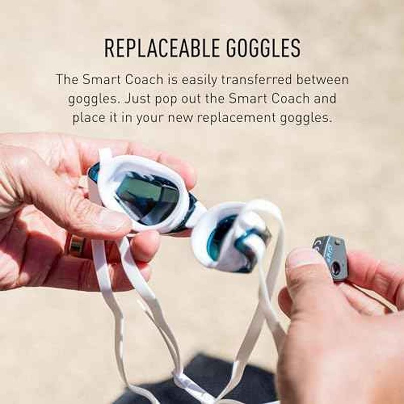 FINIS Smart Goggle Kit w/ Smart Coach Display - Tracks Laps, Splits & Stroke Rate - Unisex Swim Fitness Tracker