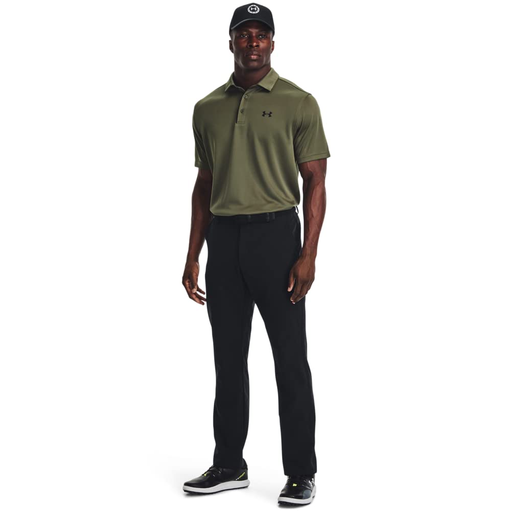 Under Armour Men's Tech Golf Polo, (390) Marine OD Green / / Black, X-Small