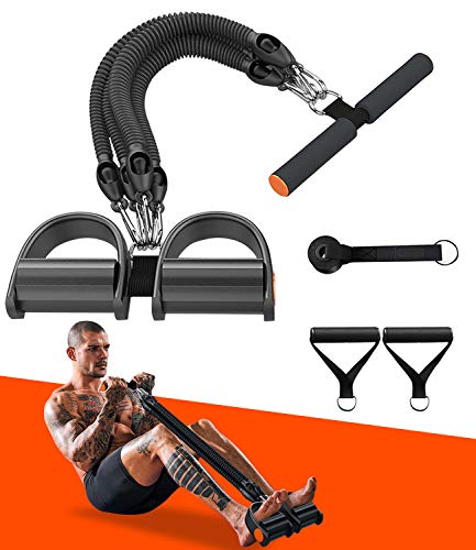 Pedal Resistance Band,Exercise Bands with Handles, Elastic Sit up Pull Rope for Waist,Arm,Leg Training, Multi Function Rope Equipment for Home Fitness